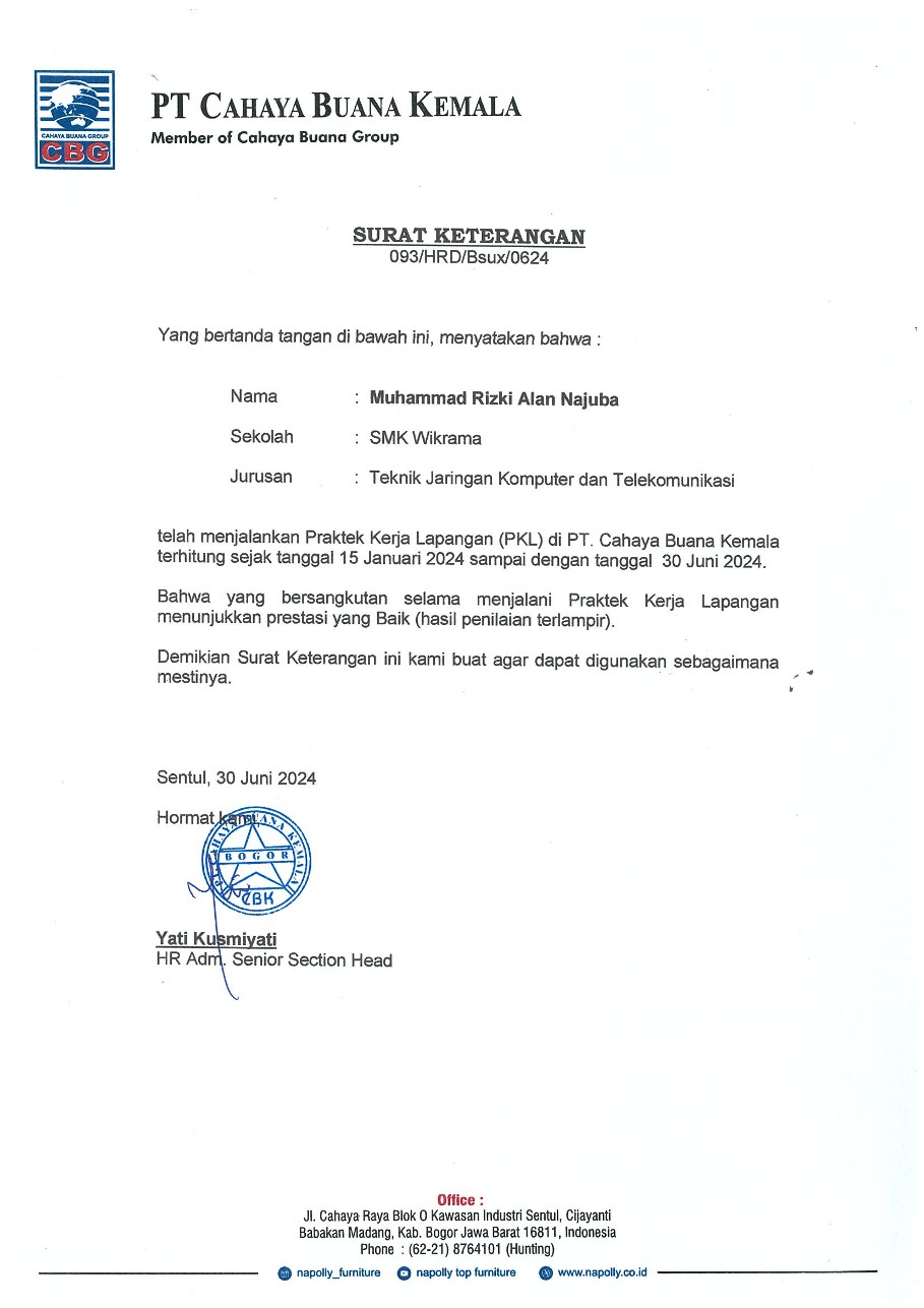 Internship Certificate